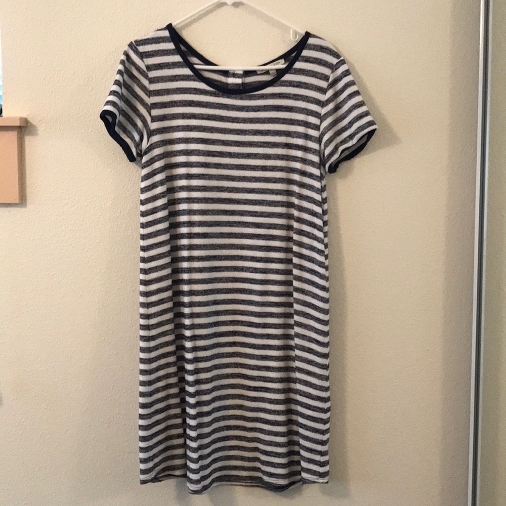 Stitch Fix Navy White Stripe Tee Dress Exclusive